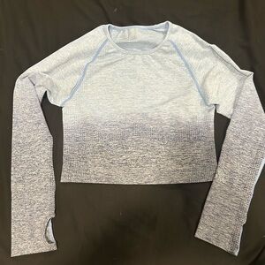 Pink Victoria’s Secret Blue seamless Long Sleeve Top